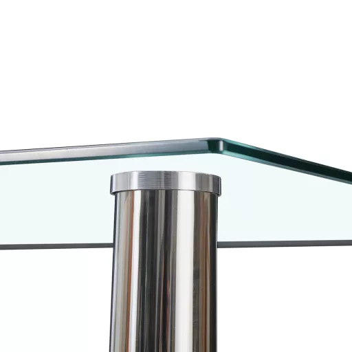 Berna 120 cm szögletes üveg étkezőasztal