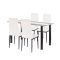 Denton 4+1 étkező garnitúra fehér-fekete