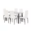 Denton 6+1 étkező garnitúra fehér-fekete