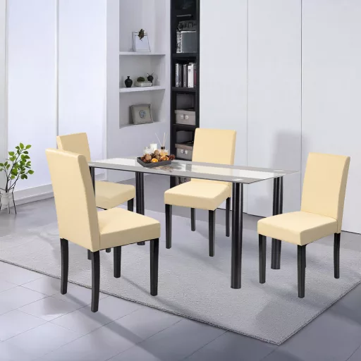 Cadiz 4+1 étkező garnitúra fekete-bézs