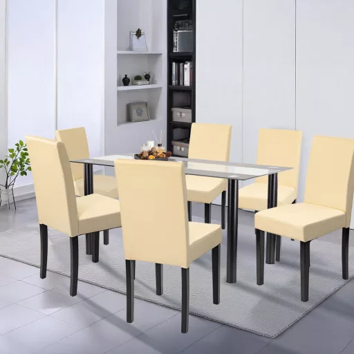 Cadiz 6+1 étkező garnitúra fekete-bézs