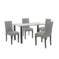 Cadiz 4+1 étkező garnitúra fekete-szürke