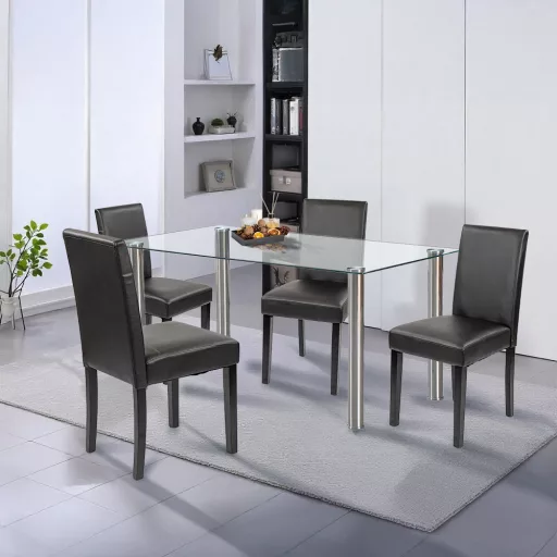 Cadiz 4+1 étkező garnitúra fehér-fekete