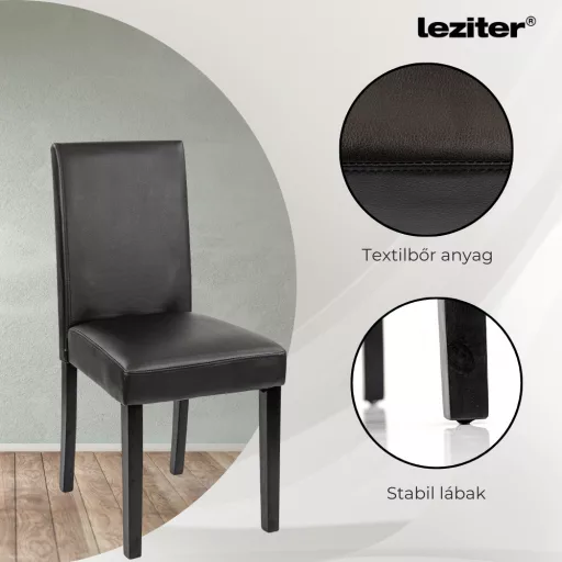 Cadiz 6+1 étkező garnitúra fehér-fekete