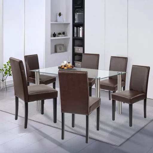 Cadiz 6+1 étkező garnitúra fehér-barna