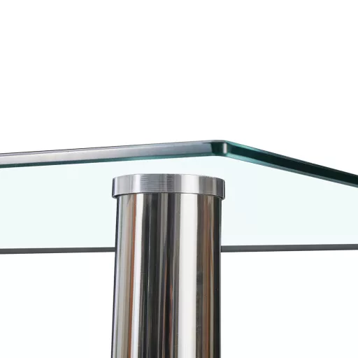 Berna 140 cm szögletes üveg étkezőasztal