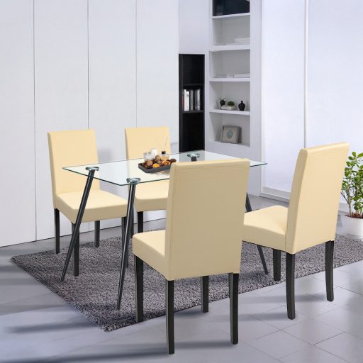 Alen 4+1 étkező garnitúra fekete-bézs