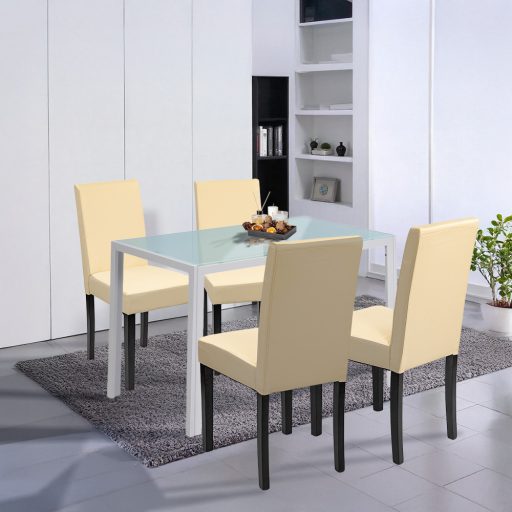 Mira 4+1 étkező garnitúra fehér-bézs