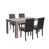 Leon 4+1 étkező garnitúra yorki tölgy-fekete