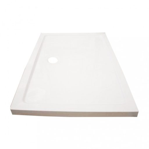Modena Slim aszimmetrikus szögletes akril zuhanytálca, 80x120 cm