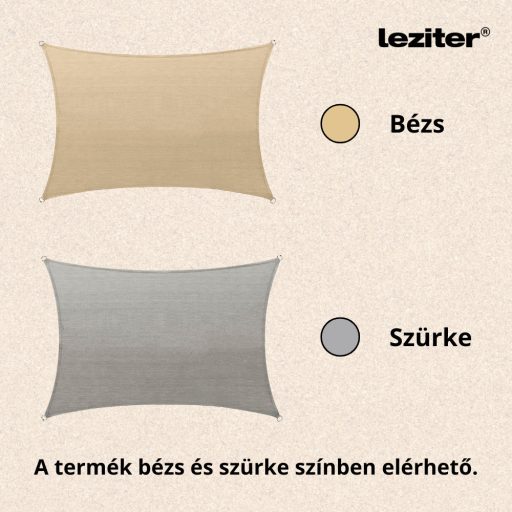 Rana napvitorla négyszög alakú 4x5 m bézs