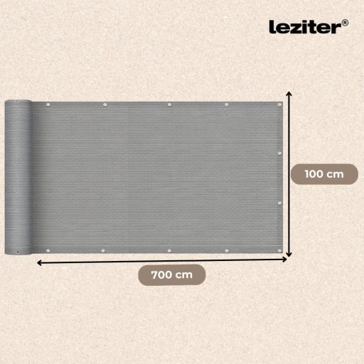 Erkély árnyékoló, belátásgátló 7 m szürke