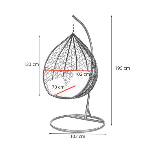Havanna függőfotel fekete-barna