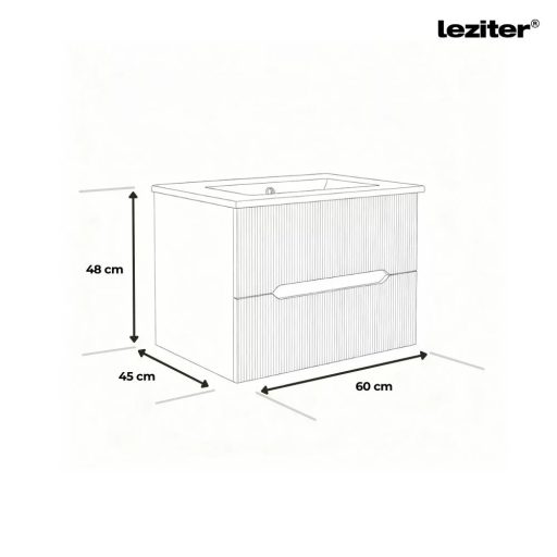 Trent 60 alsó szekrény mosdóval