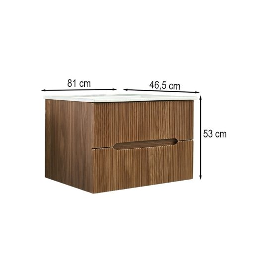 Trent 80 alsó szekrény mosdóval