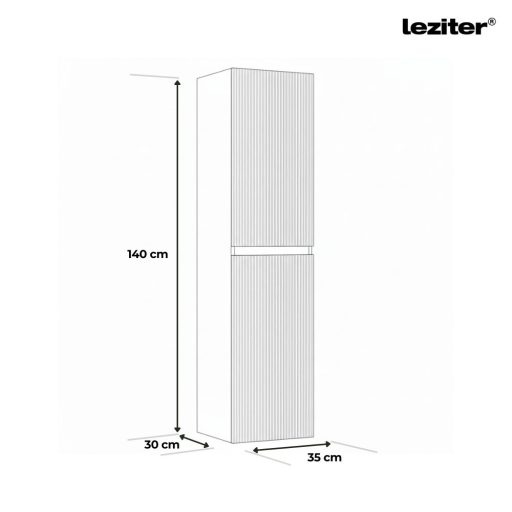 Trent függesztett oldal szekrény barna