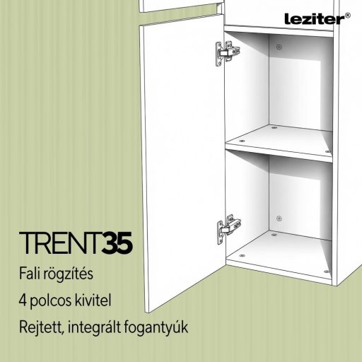 Trent függesztett oldal szekrény barna