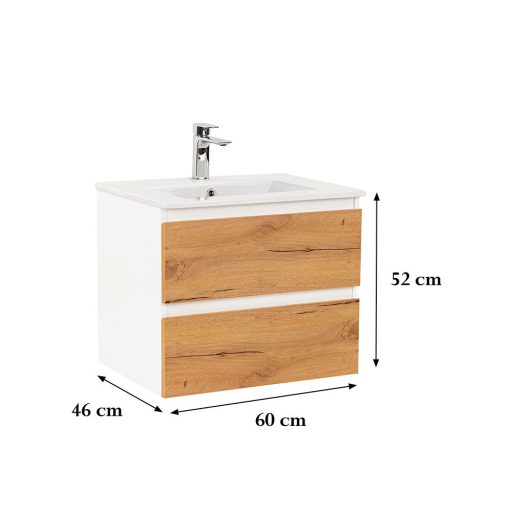 Vario Forte 60 alsó szekrény mosdóval