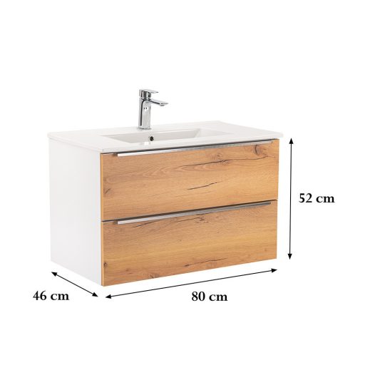 Vario Trim 80 alsó szekrény mosdóval