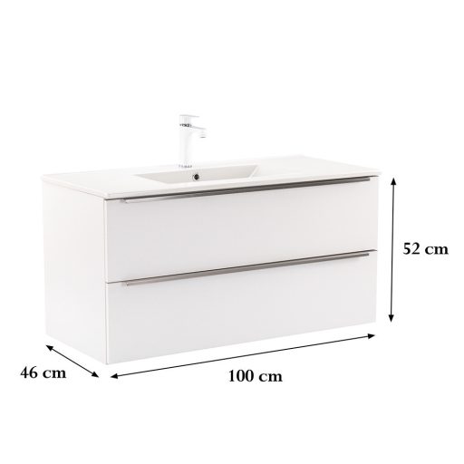 Vario Trim 100 alsó szekrény mosdóval