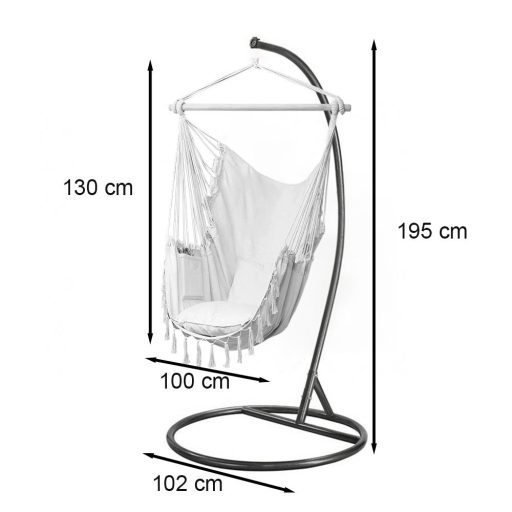 Puerto függőszék állvánnyal fekete-fekete