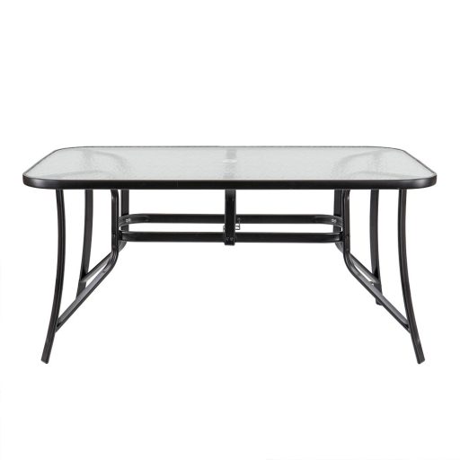 Canillo fémvázas üveg kerti asztal