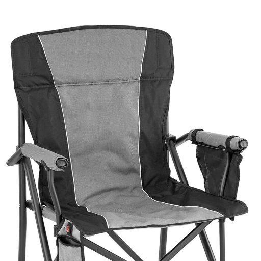 Leziter Premium fűthető karfás horgász szék pohártartóval szürke