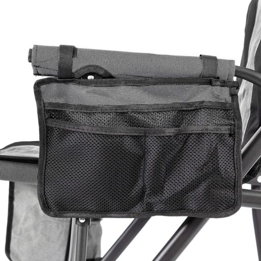 Leziter Premium fűthető karfás horgász szék pohártartóval szürke