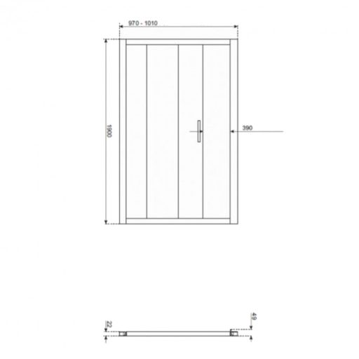 Zoom D 100x190 cm zuhanyajtó