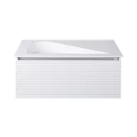   TMP TROYA100 fali fürdőszobabútor - Akrivit öntött műmárvány mosdóval - 100 x 48,5 cm