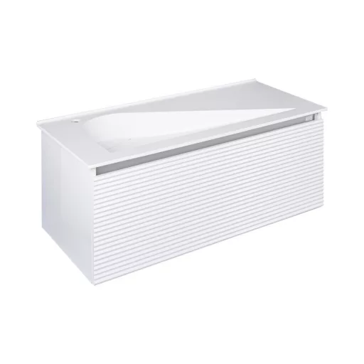 TMP TROYA100 fali fürdőszobabútor - Akrivit öntött műmárvány mosdóval - 100 x 48,5 cm