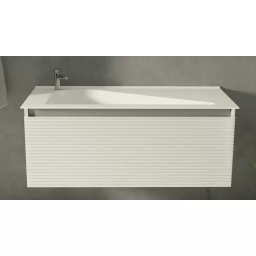 TMP TROYA100 fali fürdőszobabútor - Akrivit öntött műmárvány mosdóval - 100 x 48,5 cm