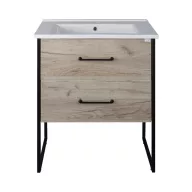   TMP IRON 75 álló fürdőszobabútor - Sanovit ATRIA 9075 porcelán mosdóval - 75 x 45,5 cm