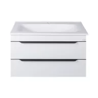   TMP VOX 100 FEHÉR fali fürdőszobabútor - öntött műmárvány mosdóval - 100 cm