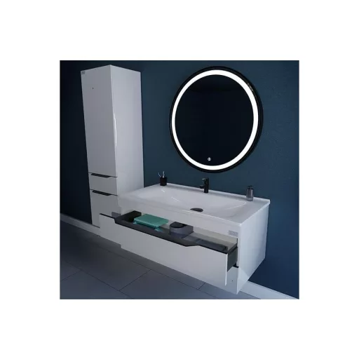 TMP VOX 100 FEHÉR fali fürdőszobabútor - öntött műmárvány mosdóval - 100 cm