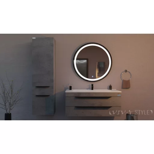 TMP VOX 100 SZÜRKE fali fürdőszobabútor - öntött műmárvány mosdóval - 100 cm