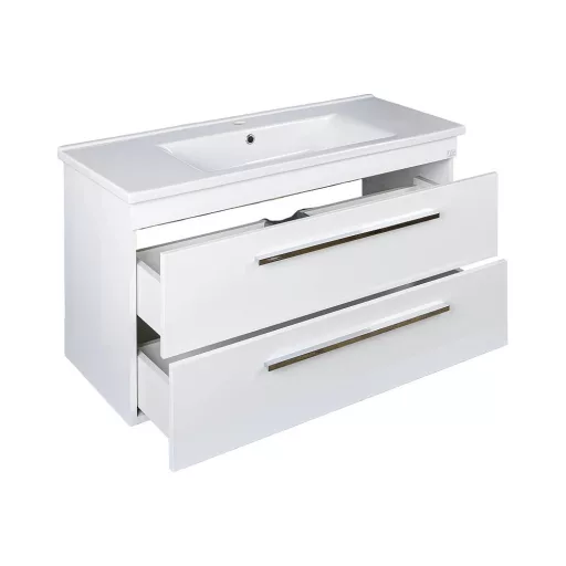 TMP VIVA 100 fali fürdőszobabútor - Sanovit ATRIA 9100 porcelán mosdóval - 101 x 46 cm
