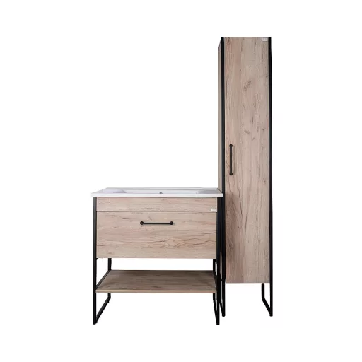 TMP IRON 85 álló fürdőszobabútor - Sanovit ATRIA 9085 porcelán mosdóval - 85 x 45,5cm