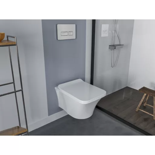 CeraStyle IBIZA fali WC - BEÉPÍTETT bidé funkcióval - rimless - perem nélküli