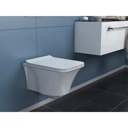 CeraStyle IBIZA fali WC - BEÉPÍTETT bidé funkcióval - rimless - perem nélküli