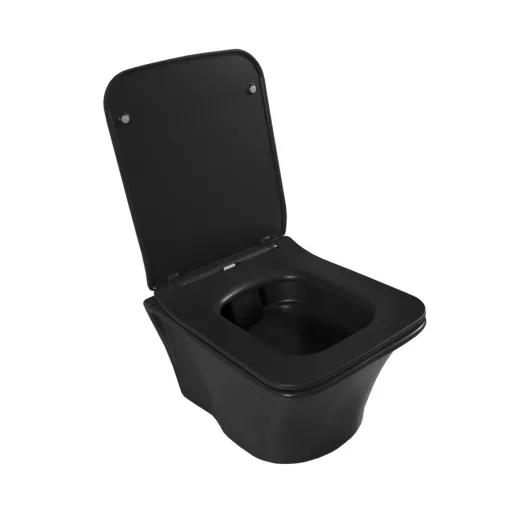 CeraStyle IBIZA fali WC - MATT FEKETE - rimless - perem nélküli