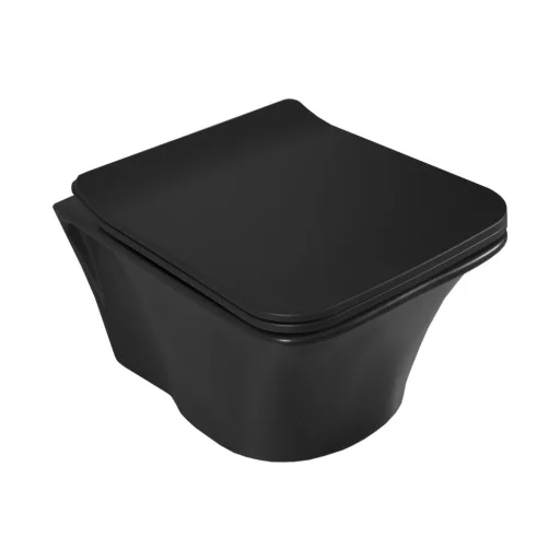 CeraStyle IBIZA fali WC - MATT FEKETE - rimless - perem nélküli