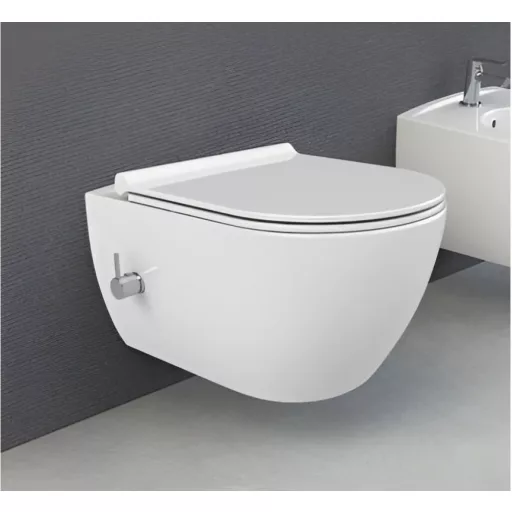 CeraStyle CITY fali WC - BEÉPÍTETT bidé funkcióval - rimless - perem nélküli