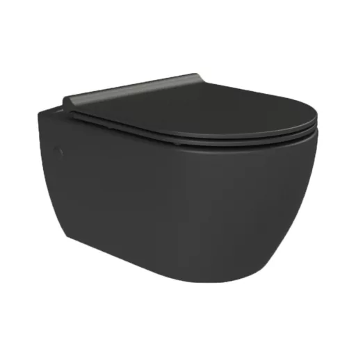CeraStyle CITY fali WC - MATT FEKETE - rimless - perem nélküli