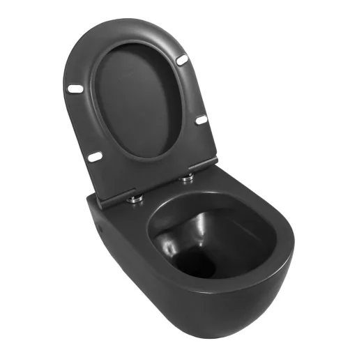 CeraStyle CITY fali WC - MATT FEKETE - rimless - perem nélküli