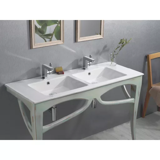CeraStyle IBIZA - porcelán mosdókagyló - DUPLA - 121 x 51 cm