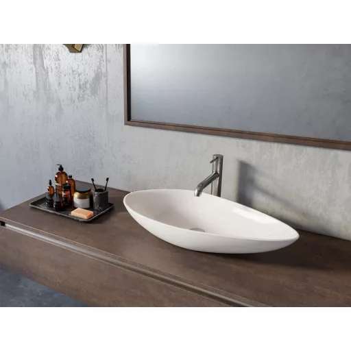 CeraStyle OLIVE - PULTRA ültethető - Top Counter - porcelán mosdó - 75 x 38 cm