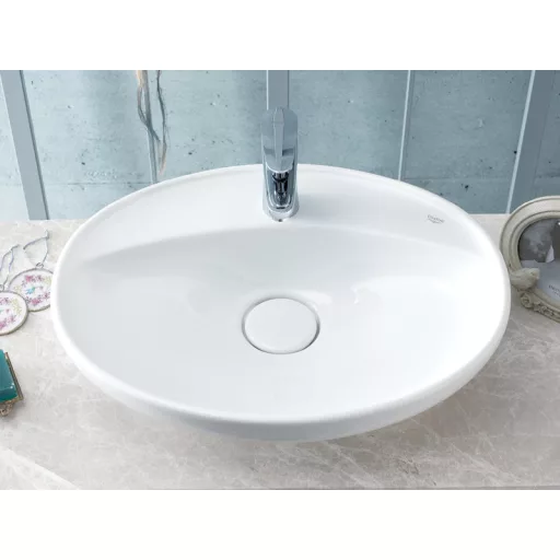 CeraStyle LAL C - PULTRA ültethető - Top Counter - porcelán mosdó - ovális - 60 x 46 cm