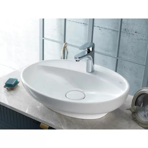 CeraStyle LAL C - PULTRA ültethető - Top Counter - porcelán mosdó - ovális - 60 x 46 cm