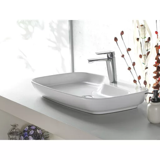 CeraStyle NOVA - PULTRA ültethető - Top Counter - porcelán mosdó - 70 x 43 cm